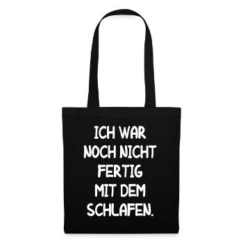 Müde Faul Job Schlafen Fertig Mitarbeiter Geschenk - Stoffbeutel - Schwarz - Vorne