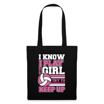 Volleyball Player Beach Volleyball Volleyball S - Tote Bag - black - Front