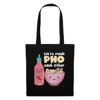 Pho Each Other Noodle Soup Relationship Love Soups - Tote Bag - black - Front
