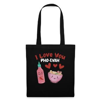 Je t’aime Pho-Evah Pho Soup Lovers - Sac en tissu - noir - Devant