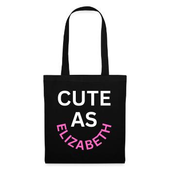 Cute as Elizabeth Name - Tote Bag - black - Front