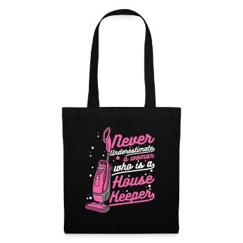 Entretien ménager Femme de ménage Nettoyeur Nettoyage - Sac en tissu - noir - Devant
