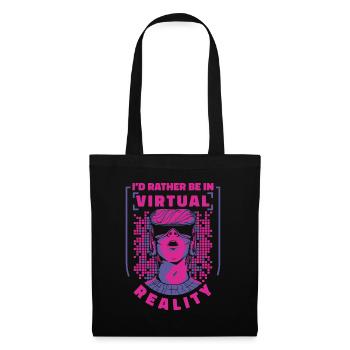 VR Virtual Reality Gaming Gamer Video Games - Tote Bag - black - Front