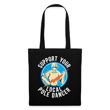 High Voltage Electrician Power Grid - Tote Bag - black - Front