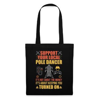 High Voltage Electrician Power Grid - Tote Bag - black - Front