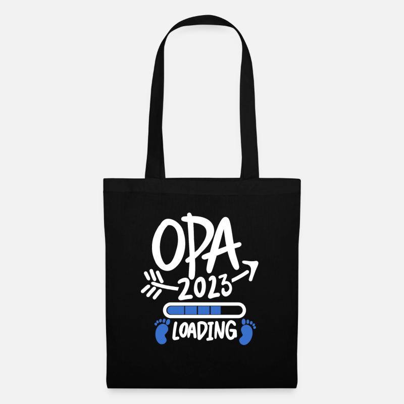 Opa 2023 loading - Opa werden - Bald Opa - Stoffbeutel - Schwarz