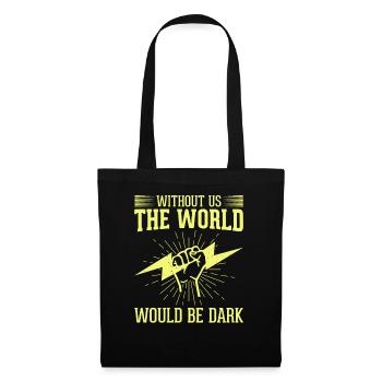 Funny High Voltage Electrician Saying Electrics - Tote Bag - black - Front