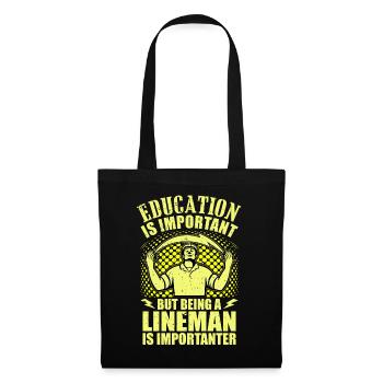 Funny High Voltage Electrician Saying Electrics - Tote Bag - black - Front