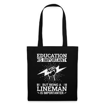Funny High Voltage Electrician Saying Electrics - Tote Bag - black - Front