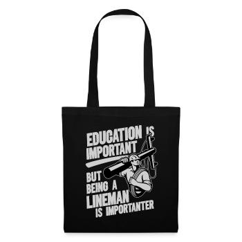 Funny High Voltage Electrician Saying Electrics - Tote Bag - black - Front