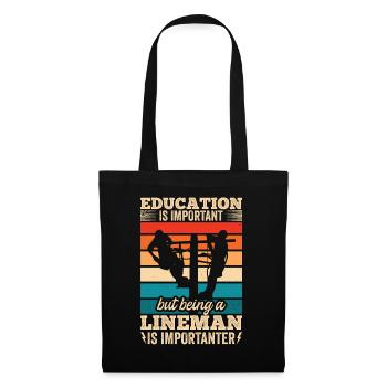 Funny High Voltage Electrician Saying Electrics - Tote Bag - black - Front