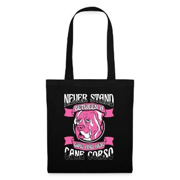 Cane Corso Chien - Sac en tissu - noir - Devant