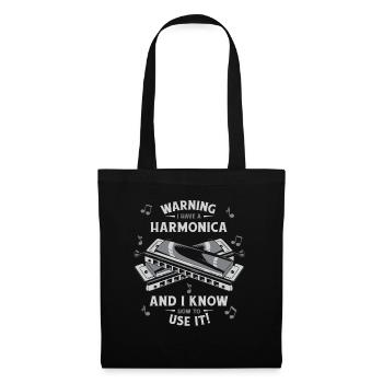 Harmonica Harmonica Musique Instrument - Sac en tissu - noir - Devant