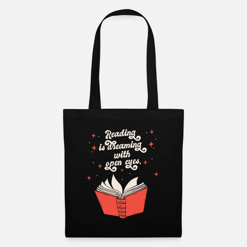 Bücher Buch lesen Bücherei Bibliothek Bücherwurm - Stoffbeutel - Schwarz