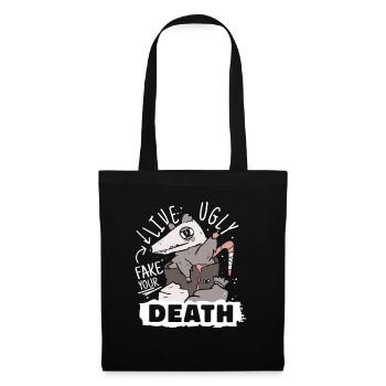 Opossum opossum animal - Sac en tissu - noir - Devant
