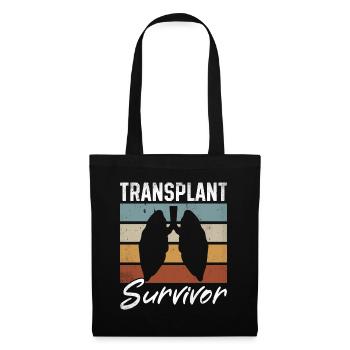 Poumon effondre Donneur Lung Survivor Vintage - Sac en tissu - noir - Devant