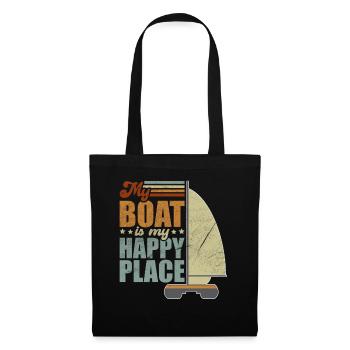 Catamaran Capitaine Voilier - Sac en tissu - noir - Devant