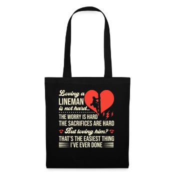 Épouse d’un électricien haute tension - Sac en tissu - noir - Devant