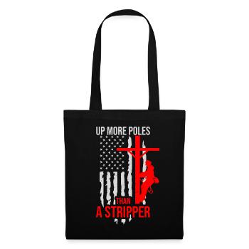 Power Lineman Power Line Electrician - Tote Bag - black - Front