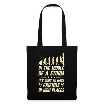 Power Lineman Power Line Electrician - Tote Bag - black - Front