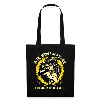 Power Lineman Power Line Electrician - Tote Bag - black - Front