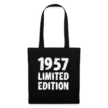 1957 édition limitée anniversaire cadeau femme mari - Sac en tissu - noir - Devant