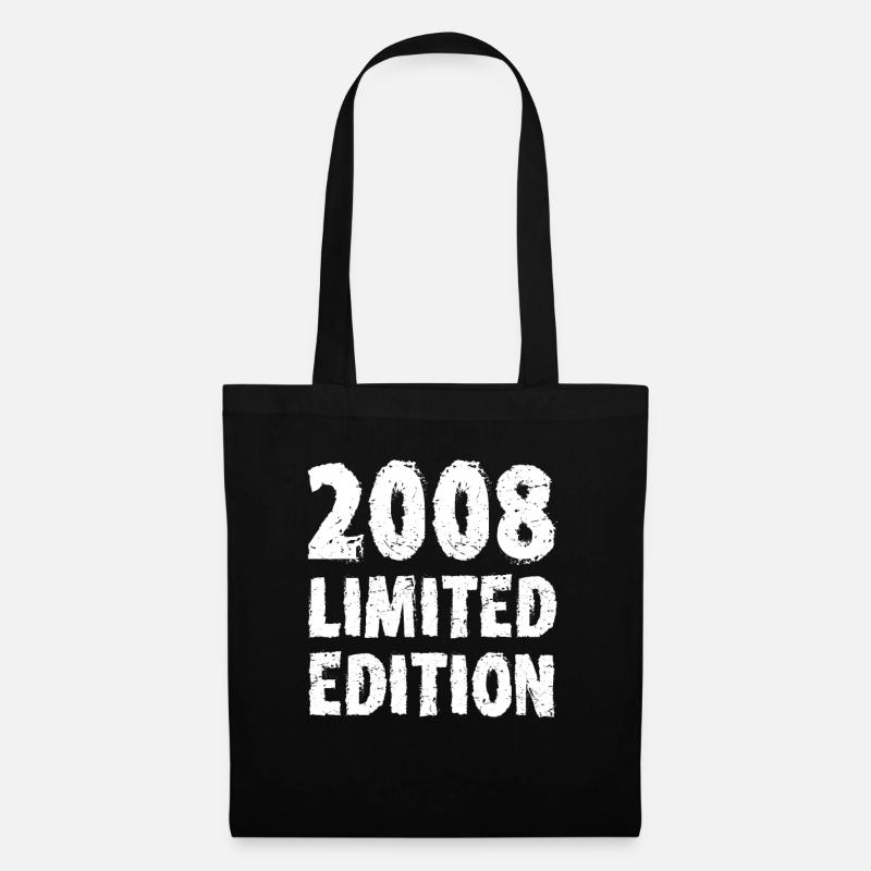 2008 Limited Edition Geburtstag Geschenk Frau Mann - Stoffbeutel - Schwarz