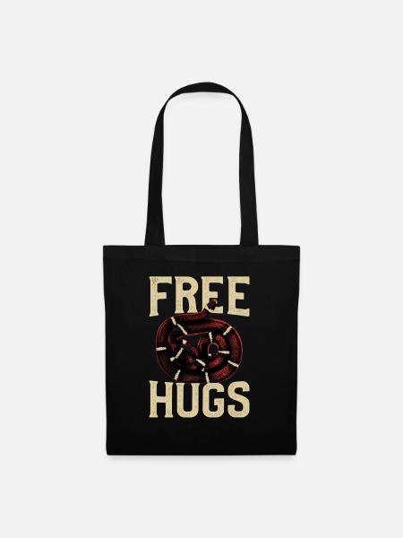 Free Hugs - Stoffbeutel - Schwarz