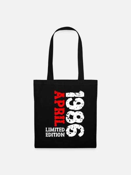 1986 avril édition limitée cadeau d’anniversaire - Sac en tissu - noir