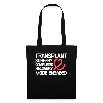 Lungen Transplantation Operation Geschenk - Stoffbeutel - Schwarz - Vorne