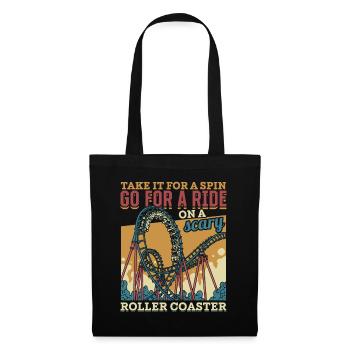Vintage Looping Roller Coaster Ride Cadeau - Sac en tissu - noir - Devant