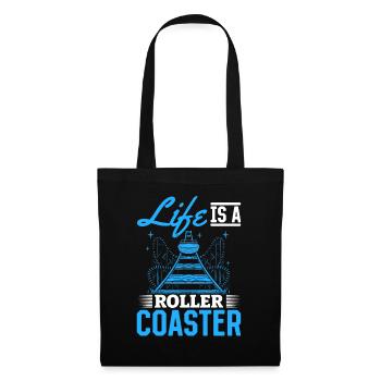 Life Is A Roller Coaster Roller Coaster Park Gift - Tote Bag - black - Front