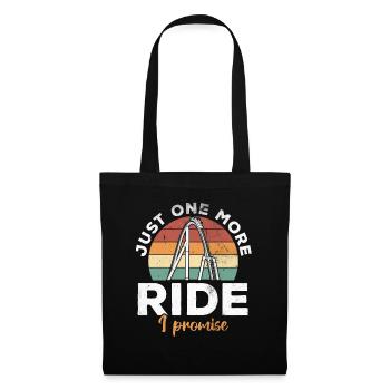 Vintage Just One More Ride I Promise Coaster - Sac en tissu - noir - Devant