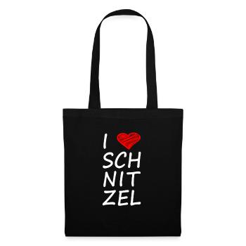 I LOVE SCHNITZEL - Stoffbeutel - Schwarz - Vorne
