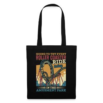 Roller coasters amusement park amusement park Vintage - Tote Bag - black - Front