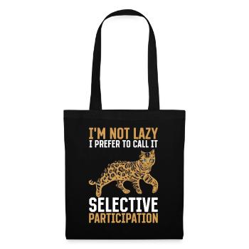 Cat Selective Participation Stubentiger Gift - Sac en tissu - noir - Devant