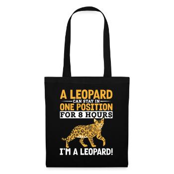 Bengal Katzenrasse Leopard Samtpfote Geschenk - Stoffbeutel - Schwarz - Vorne