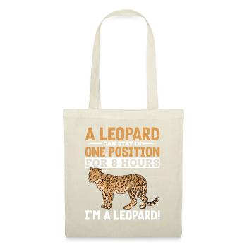 Leopard Position 8 Stunden Wildleben Großkatzen - Stoffbeutel - Natur - Vorne