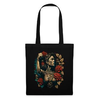 Femme forte Mère Roses Cadeau de fête des mères - Sac en tissu - noir - Devant