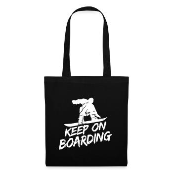 Snowboard Spruch für Snowboarder - Stoffbeutel - Schwarz - Vorne