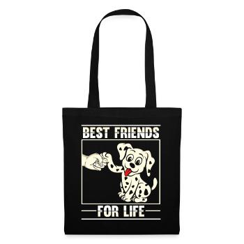 Amis Dalmatian Dog Lovers Puppy - Sac en tissu - noir - Devant