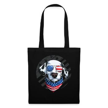 Amoureux patriotique des chiens dalmates 4 juillet - Sac en tissu - noir - Devant