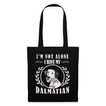 Drôle de chiot propriétaire de chien dalmatien - Sac en tissu - noir - Devant