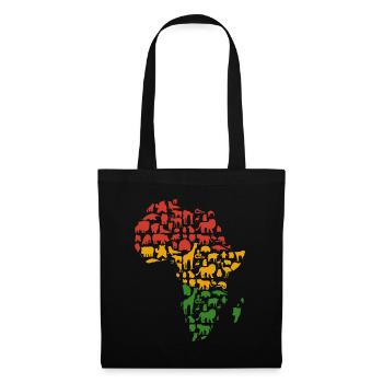 Carte des animaux d’Afrique Black Pride Animaux africains - Sac en tissu - noir - Devant