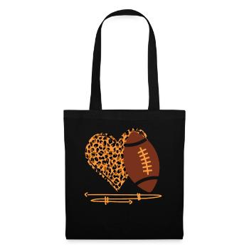 Football Cheetah Femmes Fan de football américain - Sac en tissu - noir - Devant