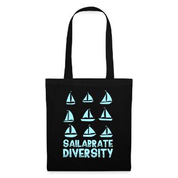 Drôle de voilier pour le capitaine du bateau - Sac en tissu - noir - Devant