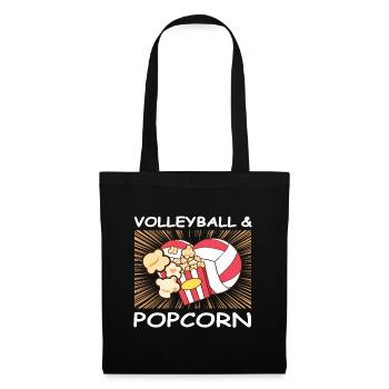 Volleyball & Popcorn Lover Teenage Girls Player - Sac en tissu - noir - Devant