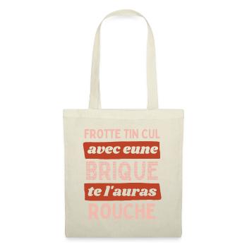 Frotte tin cul tshirt chti humour - Sac en tissu - nature - Devant