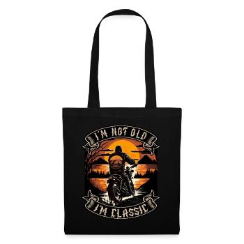 I m not old I m classic Motorrad biker - Stoffbeutel - Schwarz - Vorne