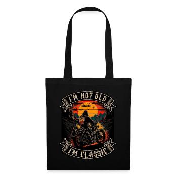 I m not old I m classic Motorrad biker - Stoffbeutel - Schwarz - Vorne